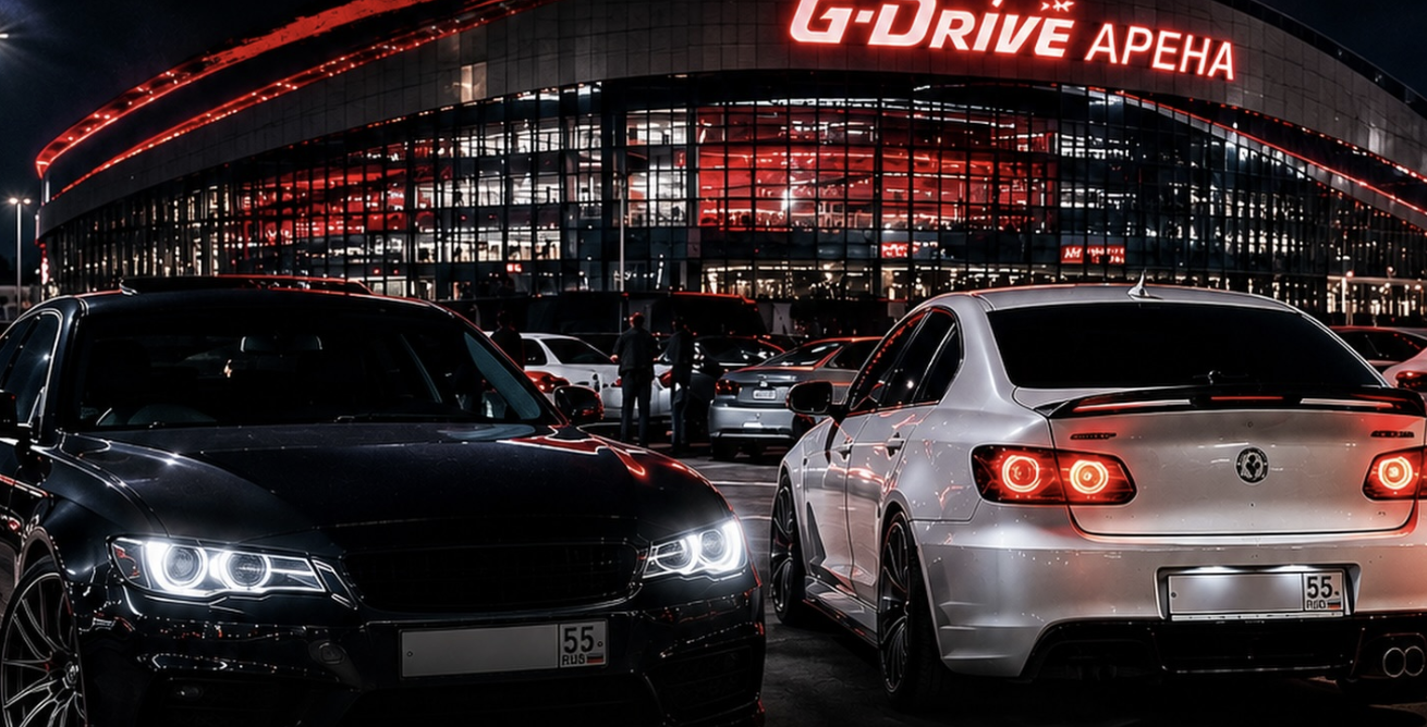 Сходка АВТООМСК55 — парковка у «G-Drive Арены», Омск